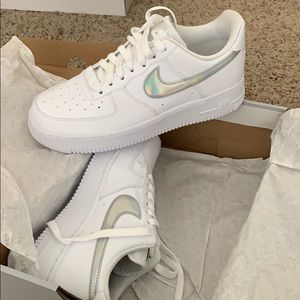 White Iridescent Nike Air Force One